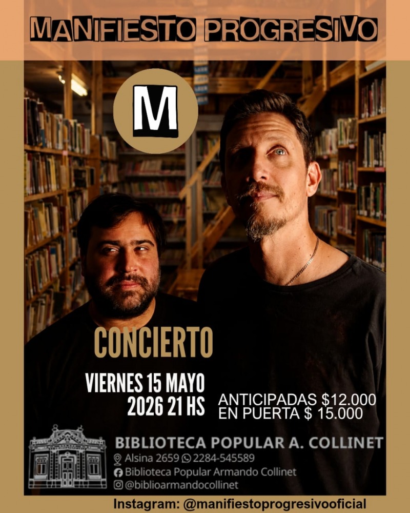 La Biblioteca Collinet ofrecer� el concierto de Manifiesto Progresivo